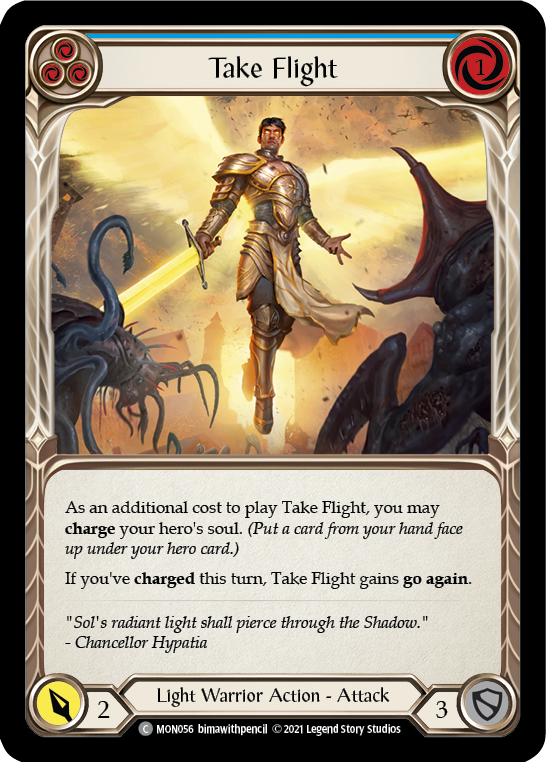 Take Flight (Blue) [MON056] (Monarch)  1st Edition Normal | Silver Goblin