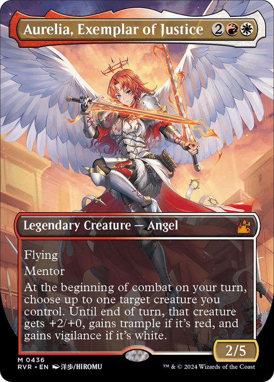 Aurelia, Exemplar of Justice (Anime Borderless) [Ravnica Remastered] Foil