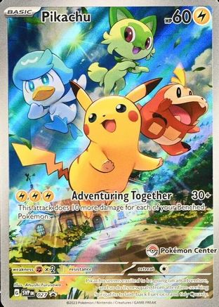 Pikachu - 027 (Pokemon Center Exclusive) (27) Holofoil - SV Scarlet & Violet Promo Cards