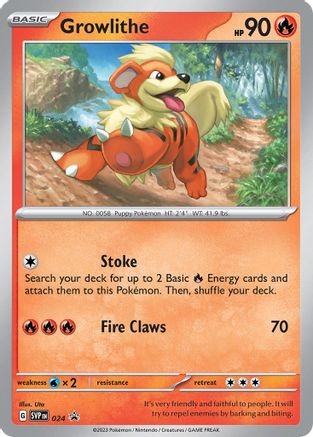 Growlithe - 024 (24) Holofoil - SV Scarlet & Violet Promo Cards