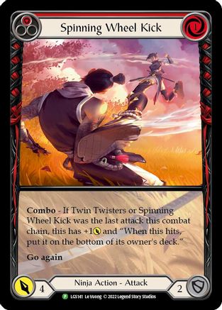 Spinning Wheel Kick (Red) - LGS141 (LGS141) Rainbow Foil - Flesh and Blood: Promo Cards