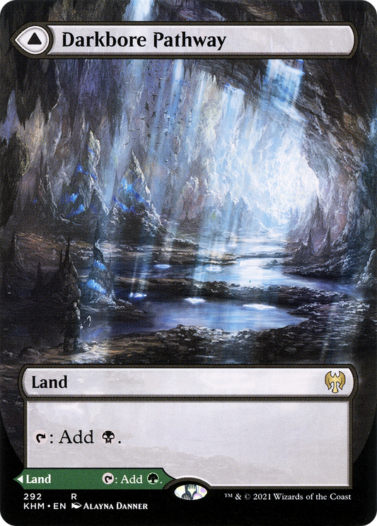 Darkbore Pathway // Slitherbore Pathway (Borderless Alternate Art) [Kaldheim] Foil