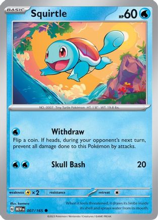 Squirtle - 007/165 (7) Reverse Holofoil - SV Scarlet & Violet 151