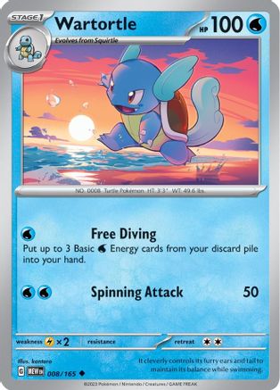 Wartortle (8) Reverse Holofoil - 151