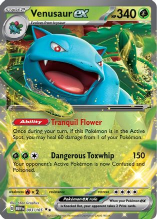 Venusaur ex - 003/165 (3) Holofoil - SV Scarlet & Violet 151