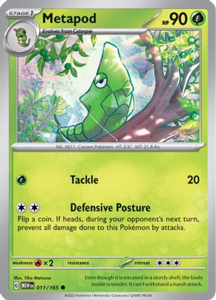 Metapod (11) Reverse Holofoil - 151