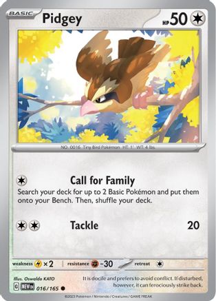 Pidgey (016/165) [Scarlet & Violet 151] | Silver Goblin