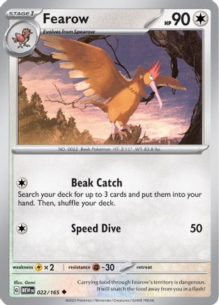 Fearow (22) Reverse Holofoil - 151