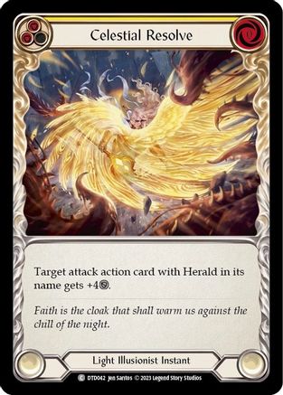 Celestial Resolve (Yellow) (DTD042) Rainbow Foil - Dusk till Dawn