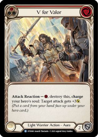 V for Valor (Red) (DTD060) Rainbow Foil - Dusk till Dawn