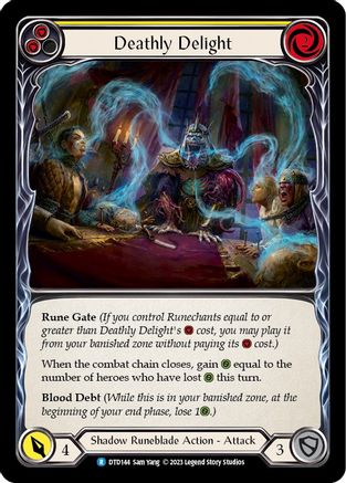 Deathly Delight (Yellow) (DTD144) Rainbow Foil - Dusk till Dawn