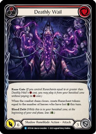 Deathly Wail (Red) (DTD146) Rainbow Foil - Dusk till Dawn