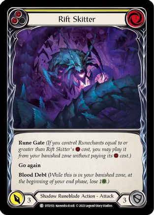 Rift Skitter (Yellow) (DTD153) Rainbow Foil - Dusk till Dawn