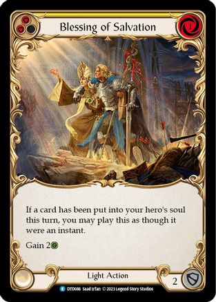 Blessing of Salvation (Yellow) (DTD086) Rainbow Foil - Dusk till Dawn