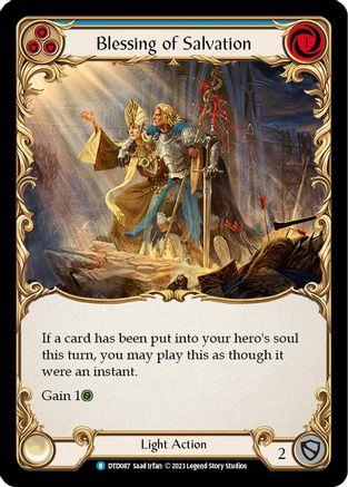 Blessing of Salvation (Blue) (DTD087) Rainbow Foil - Dusk till Dawn