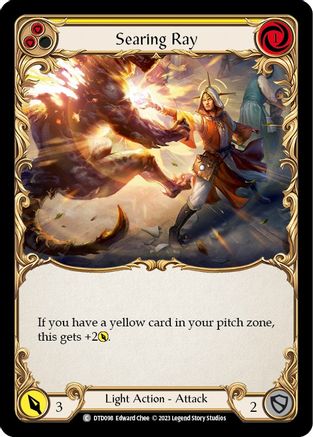 Searing Ray (Yellow) Rainbow Foil (DTD098) - Dusk till Dawn | Silver Goblin