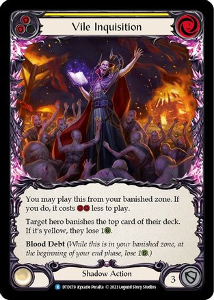 Vile Inquisition (Yellow) (DTD179) Rainbow Foil - Dusk till Dawn
