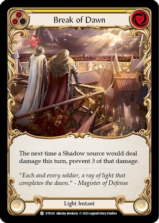 Break of Dawn (Yellow)  (DTD101) - Dusk till Dawn | Silver Goblin