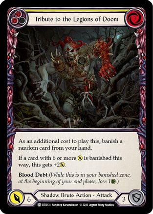 Tribute to the Legions of Doom (Yellow) (DTD131) Rainbow Foil - Dusk till Dawn