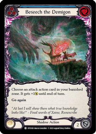 Beseech the Demigon (Blue) (DTD189) Rainbow Foil - Dusk till Dawn