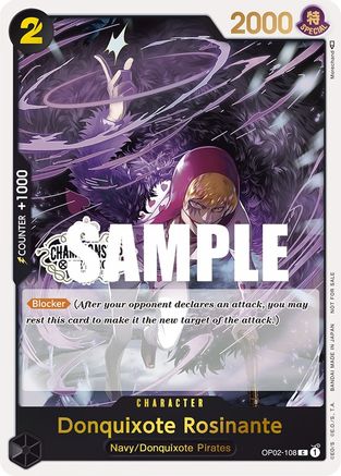Donquixote Rosinante (Store Championship Participation Pack) (OP02-108) Foil