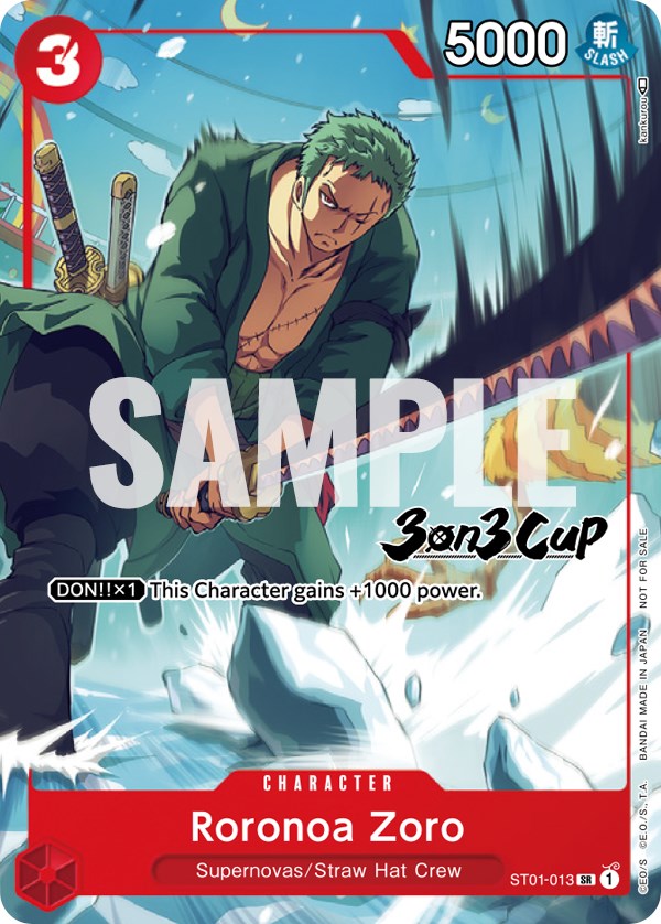 Roronoa Zoro (3-on-3 Cup) [Participant] [One Piece Promotion Cards] | Silver Goblin