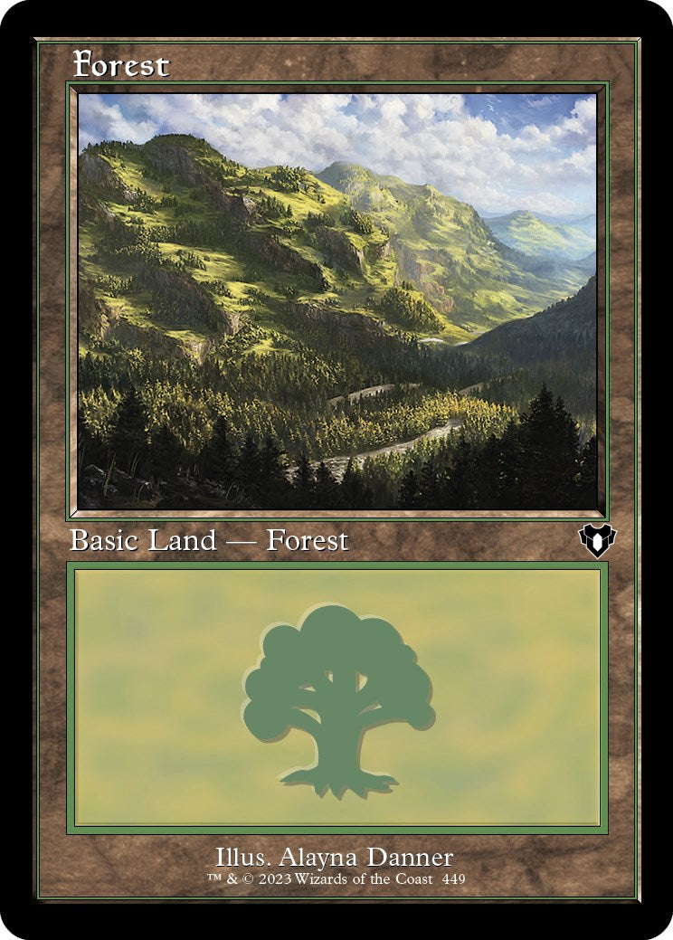 Forest (449) (Retro) [Commander Masters] | Silver Goblin