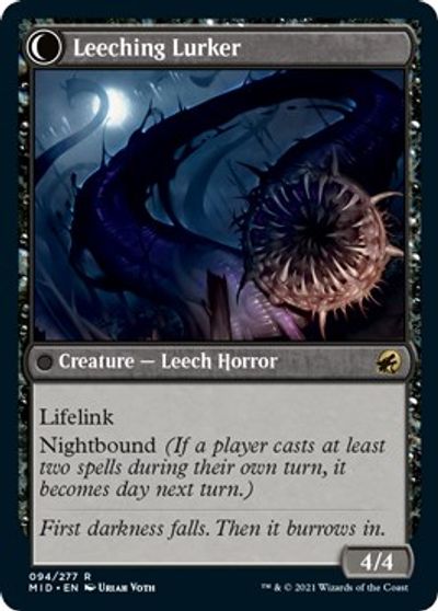 Curse of Leeches // Leeching Lurker [Innistrad: Midnight Hunt] Foil