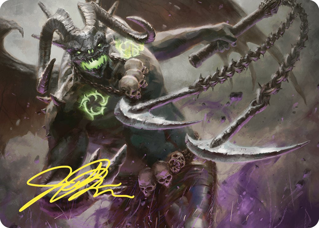 Archfiend of Despair Art Card (Gold-Stamped Signature) [Commander Masters Art Series]