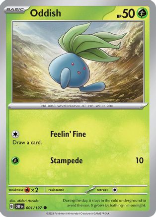 Oddish (001/197) [Scarlet & Violet: Obsidian Flames] | Silver Goblin