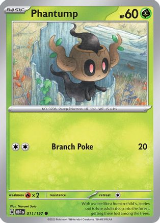 Phantump (011/197) [Scarlet & Violet: Obsidian Flames] | Silver Goblin