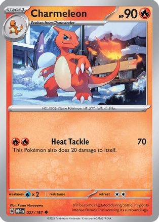 Charmeleon (27) Reverse Holofoil - Obsidian Flames