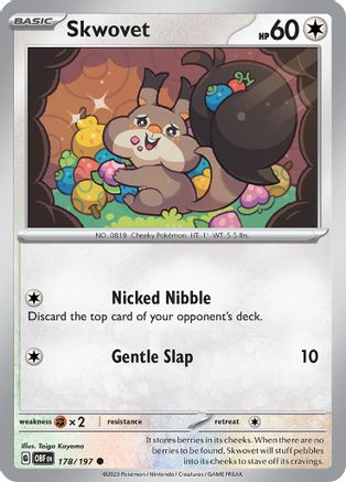 Skwovet (178) Reverse Holofoil - Obsidian Flames