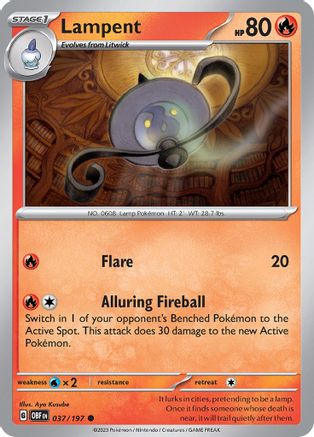 Lampent (37) Reverse Holofoil - Obsidian Flames