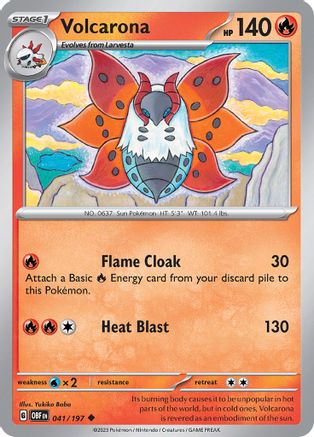 Volcarona (41) Reverse Holofoil - Obsidian Flames