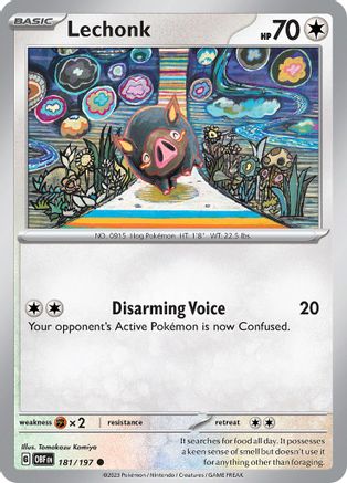 Lechonk (181) Reverse Holofoil - Obsidian Flames