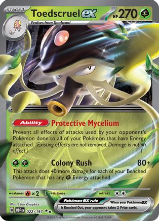 Toedscruel ex (22) Holofoil - SV03 Obsidian Flames