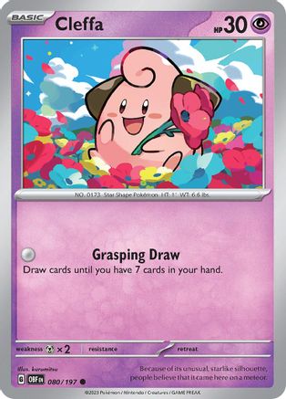 Cleffa (80) Reverse Holofoil - Obsidian Flames
