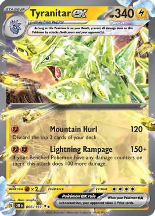 Tyranitar ex (66) Holofoil - SV03 Obsidian Flames