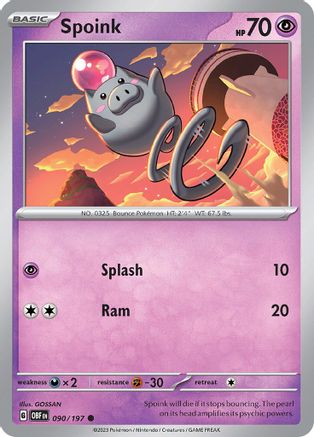 Spoink (090/197) [Scarlet & Violet: Obsidian Flames] | Silver Goblin