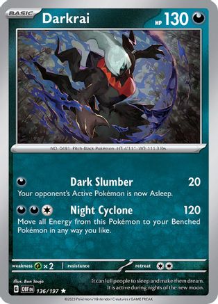 Darkrai (136) Reverse Holofoil - Obsidian Flames