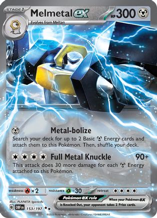 Melmetal ex (153) Holofoil - SV03 Obsidian Flames