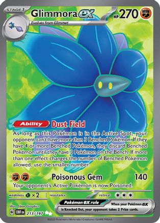 Glimmora ex - 213/197 (213) Holofoil - SV03 Obsidian Flames