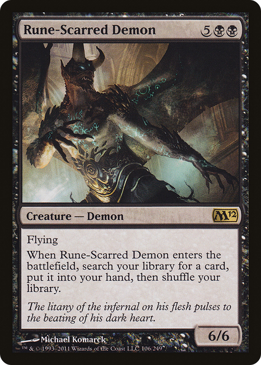 Rune-Scarred Demon [Magic 2012] Foil