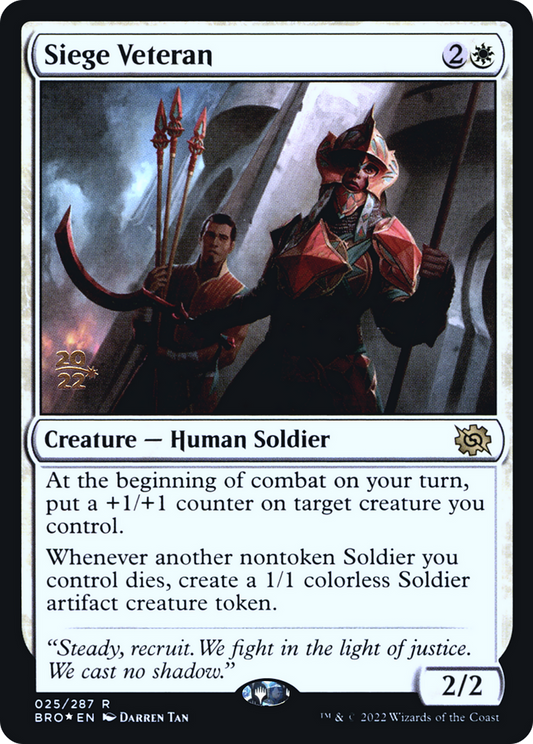 Siege Veteran [The Brothers' War Prerelease Promos]