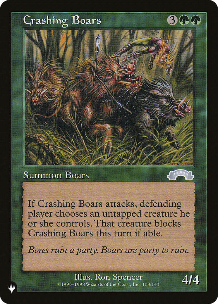 Crashing Boars [The List Reprints] | Silver Goblin