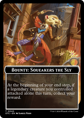 Bounty: Squeakers the Sly // Bounty Rules Double-Sided Token [Outlaws of Thunder Junction Commander Tokens] | Silver Goblin