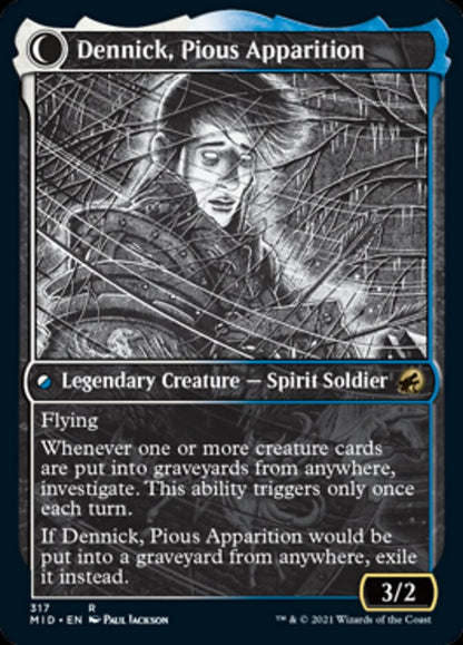 Dennick, Pious Apprentice // Dennick, Pious Apparition (Showcase Eternal Night) [Innistrad: Midnight Hunt] Foil