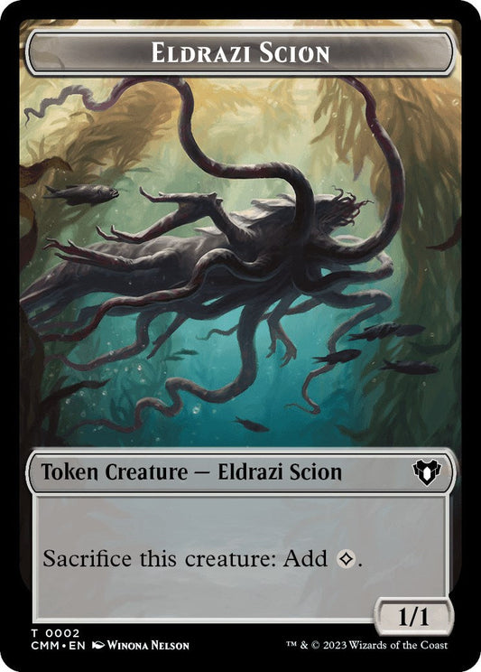 Eldrazi Scion // Satyr Double-Sided Token [Commander Masters Tokens] Foil