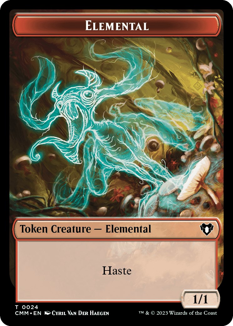 Elemental (0024) // Cat (0005) Double-Sided Token [Commander Masters Tokens] | Silver Goblin